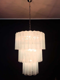 Murano Glass Chandelier – 52 tubes – Opal