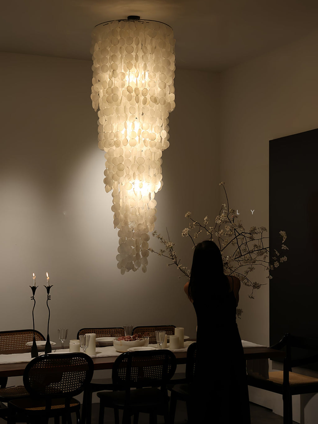 Modern Nerida Shell Chandelier