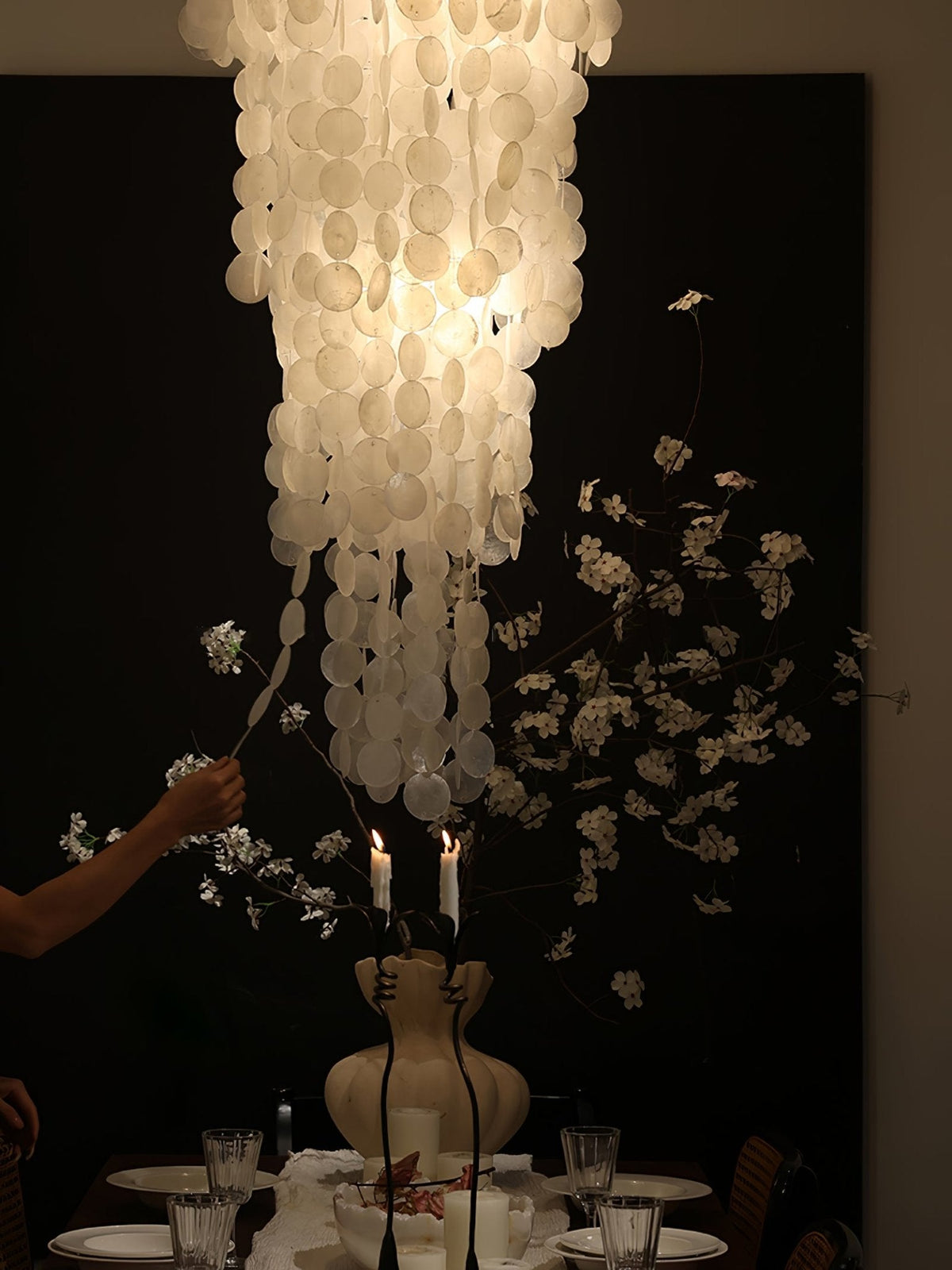 Modern Nerida Shell Chandelier