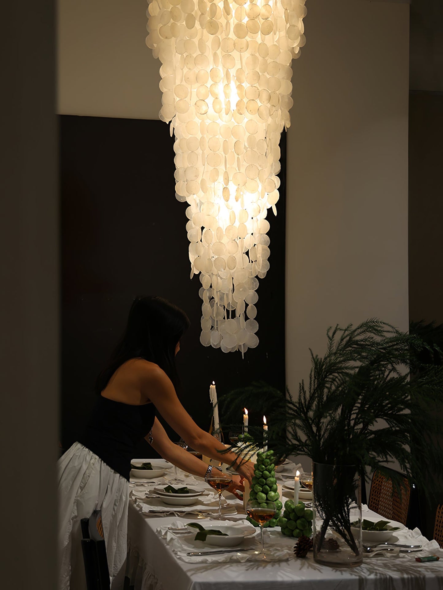 Modern Nerida Shell Chandelier