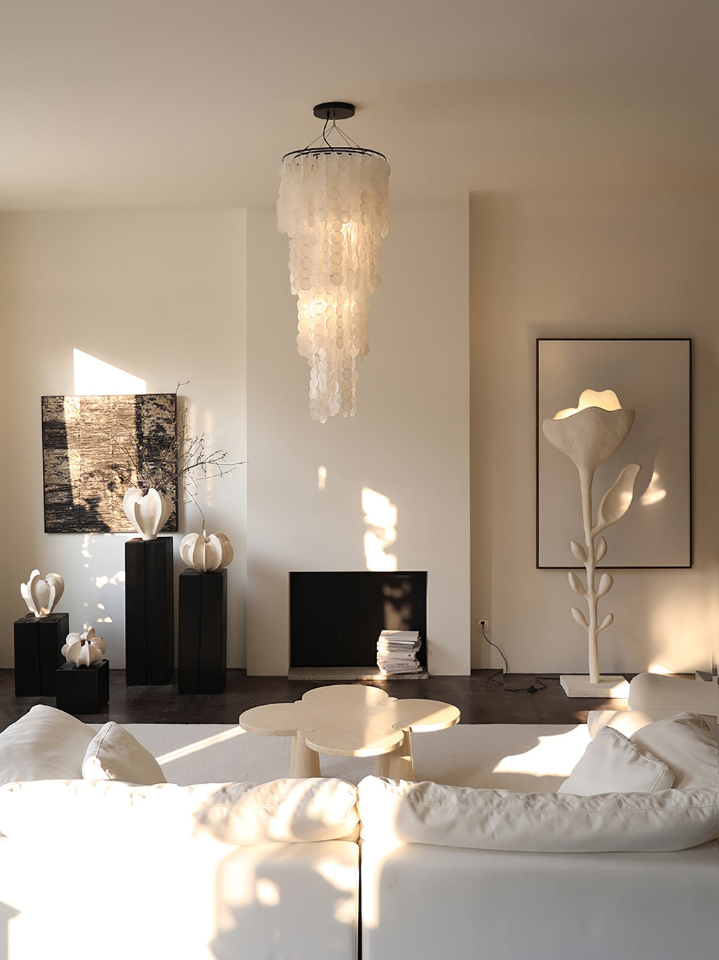 Modern Nerida Shell Chandelier