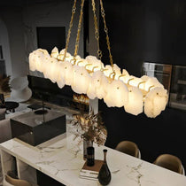 Noah Alabaster Round Chandelier