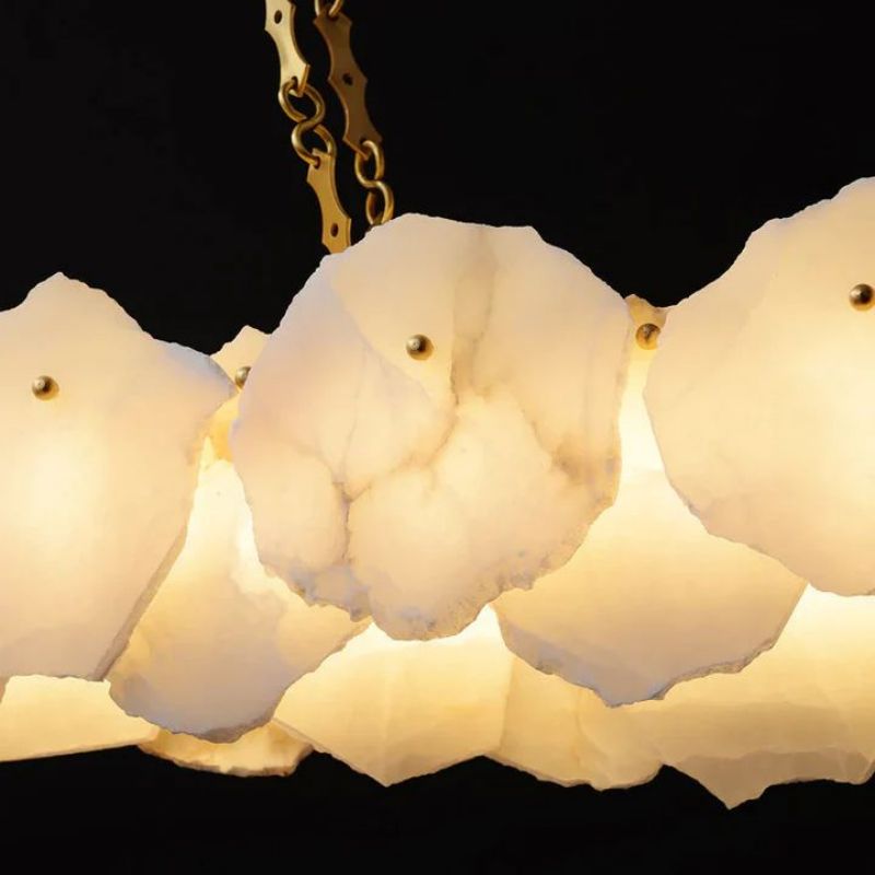 Noah Alabaster Round Chandelier
