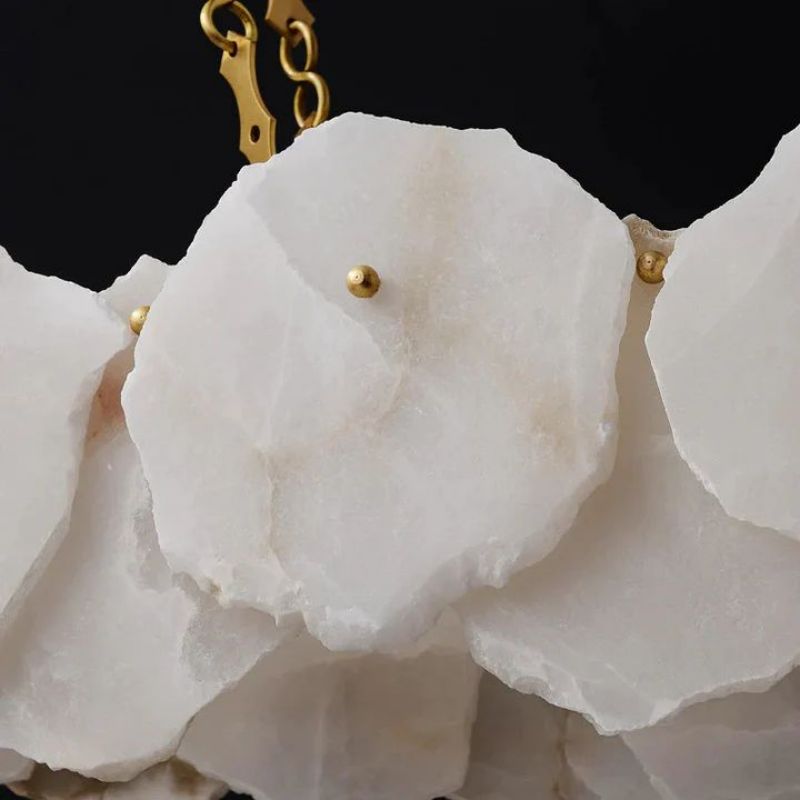 Noah Alabaster Round Chandelier