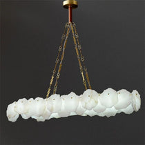 Noah Alabaster Round Chandelier