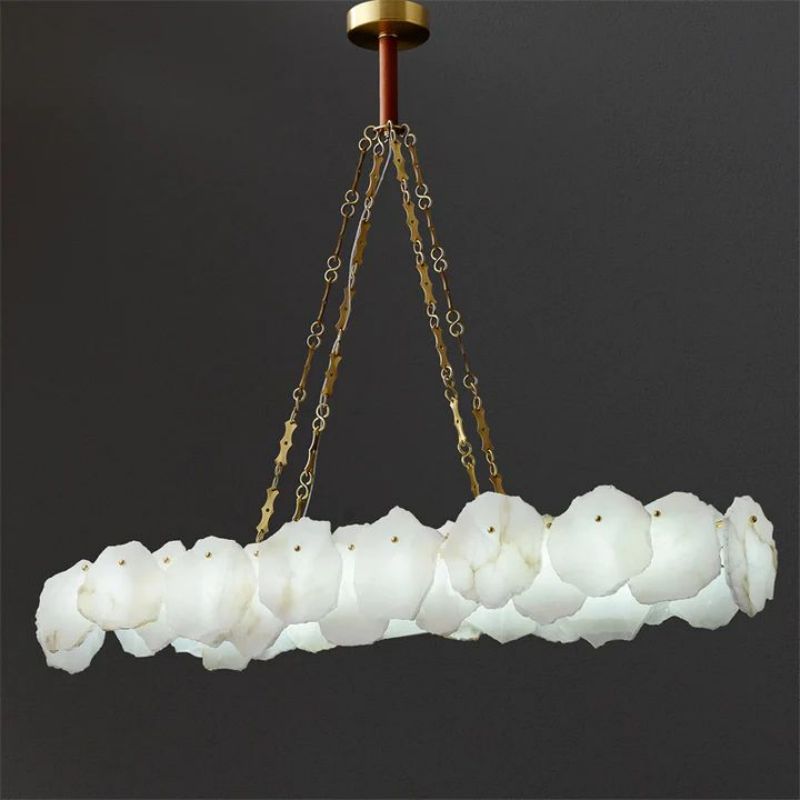 Noah Alabaster Round Chandelier