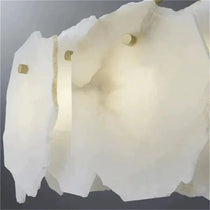 Alabaster Flakes Round Chandelier -Rod