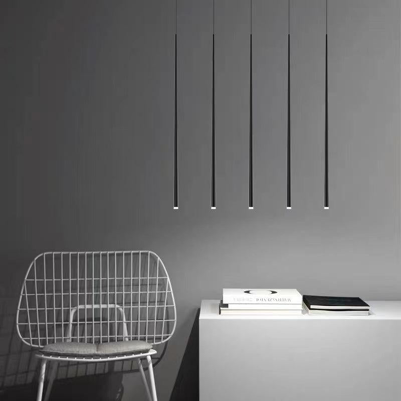 Minimalist Modern Conical Long Chandelier for Dining  Living Room Ceiling Duplex Spiral Staircase