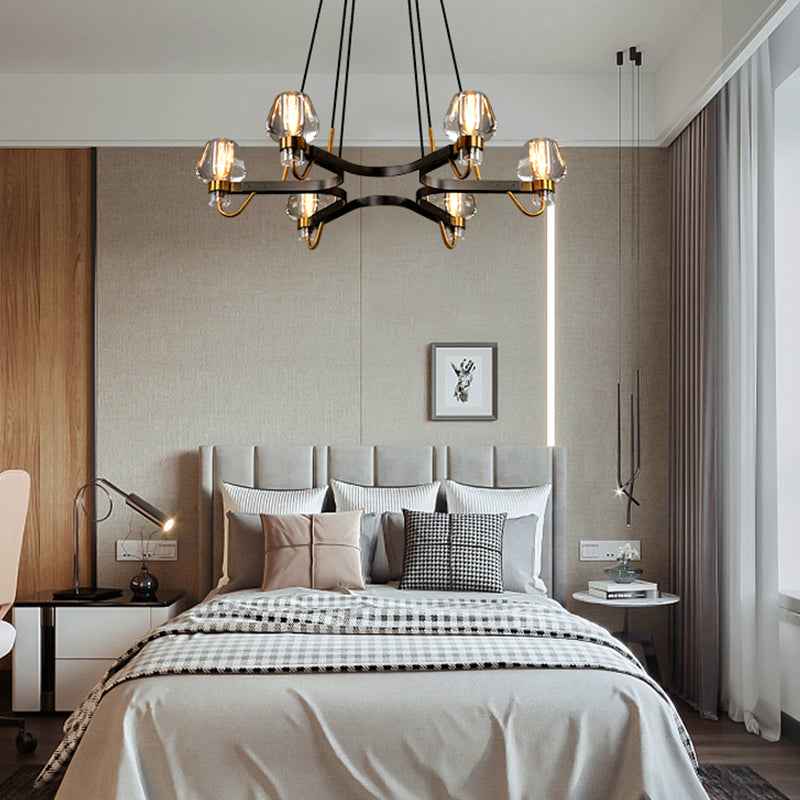 Post-modern Light Luxury Full Brass Chandelier for Living Room/Bedroom