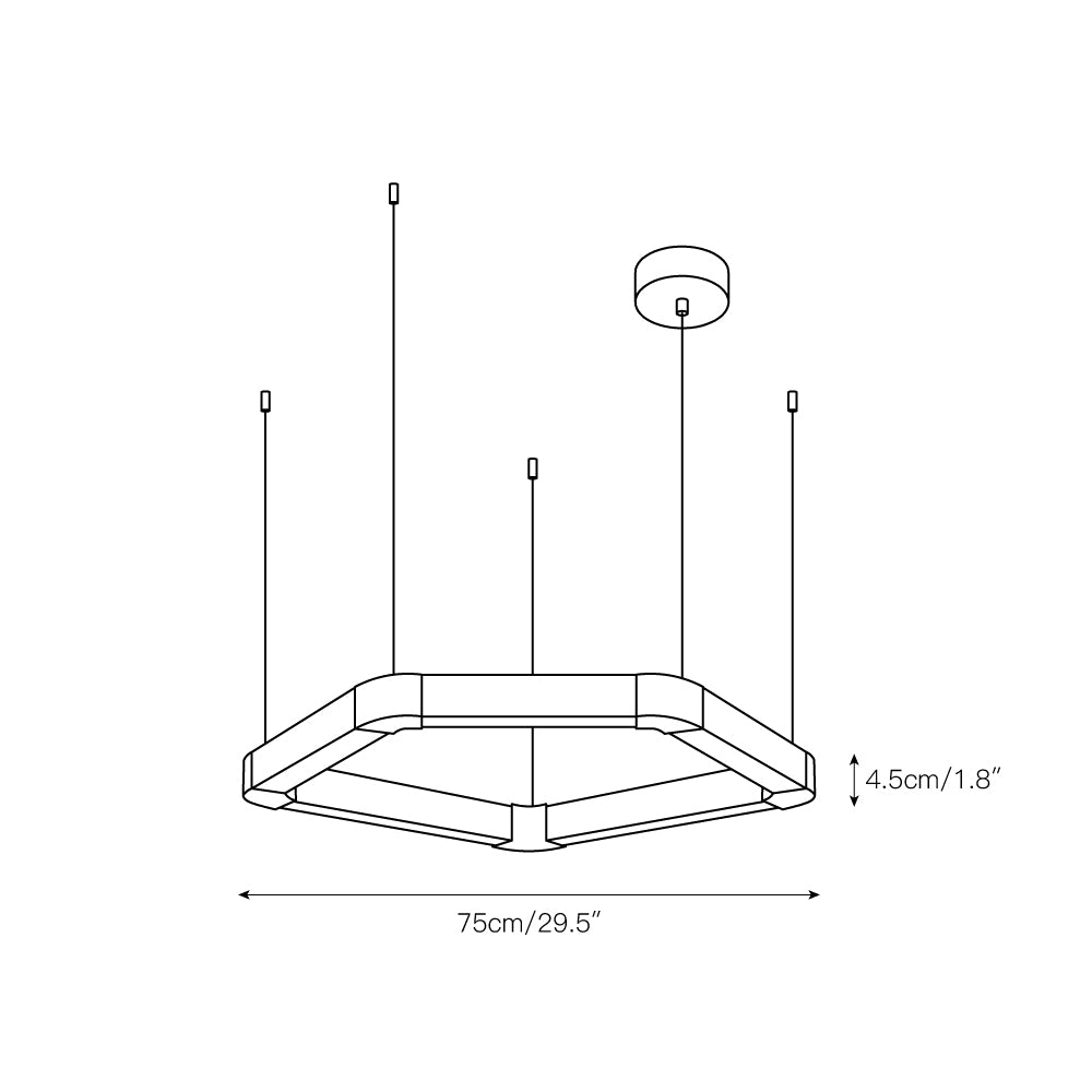 Ola Single Ring Alabaster Chandelier