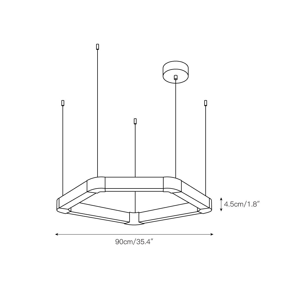 Ola Single Ring Alabaster Chandelier