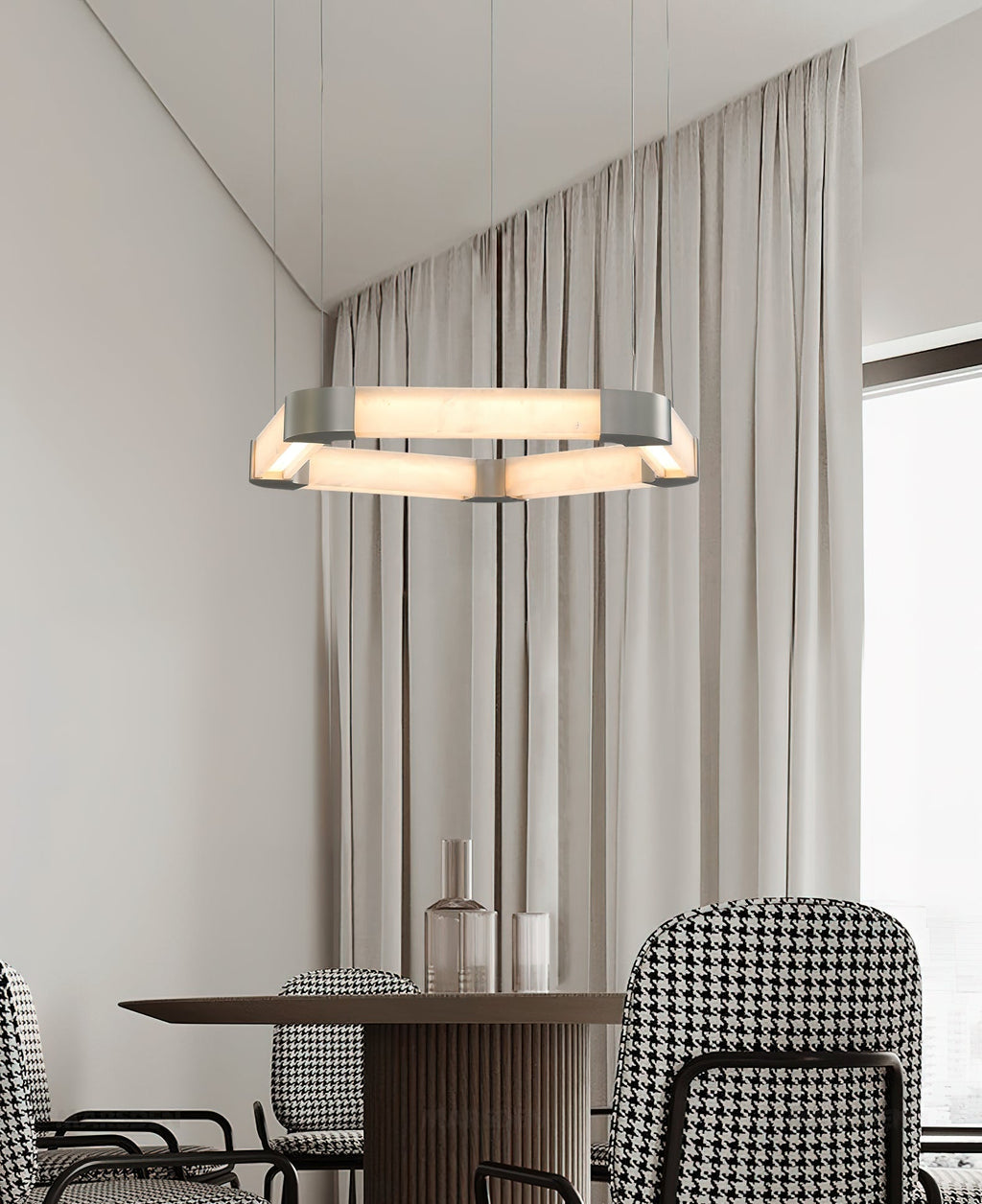 Ola Single Ring Alabaster Chandelier