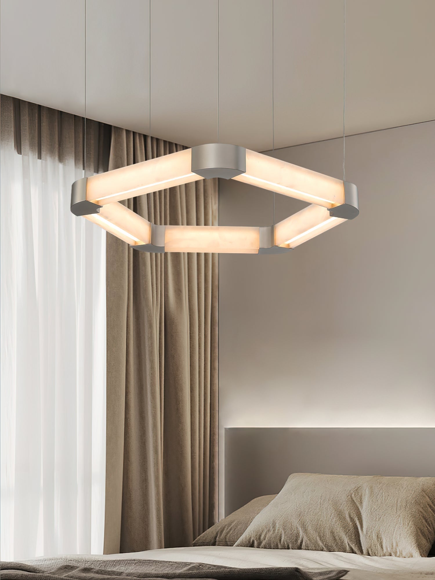 Ola Single Ring Alabaster Chandelier