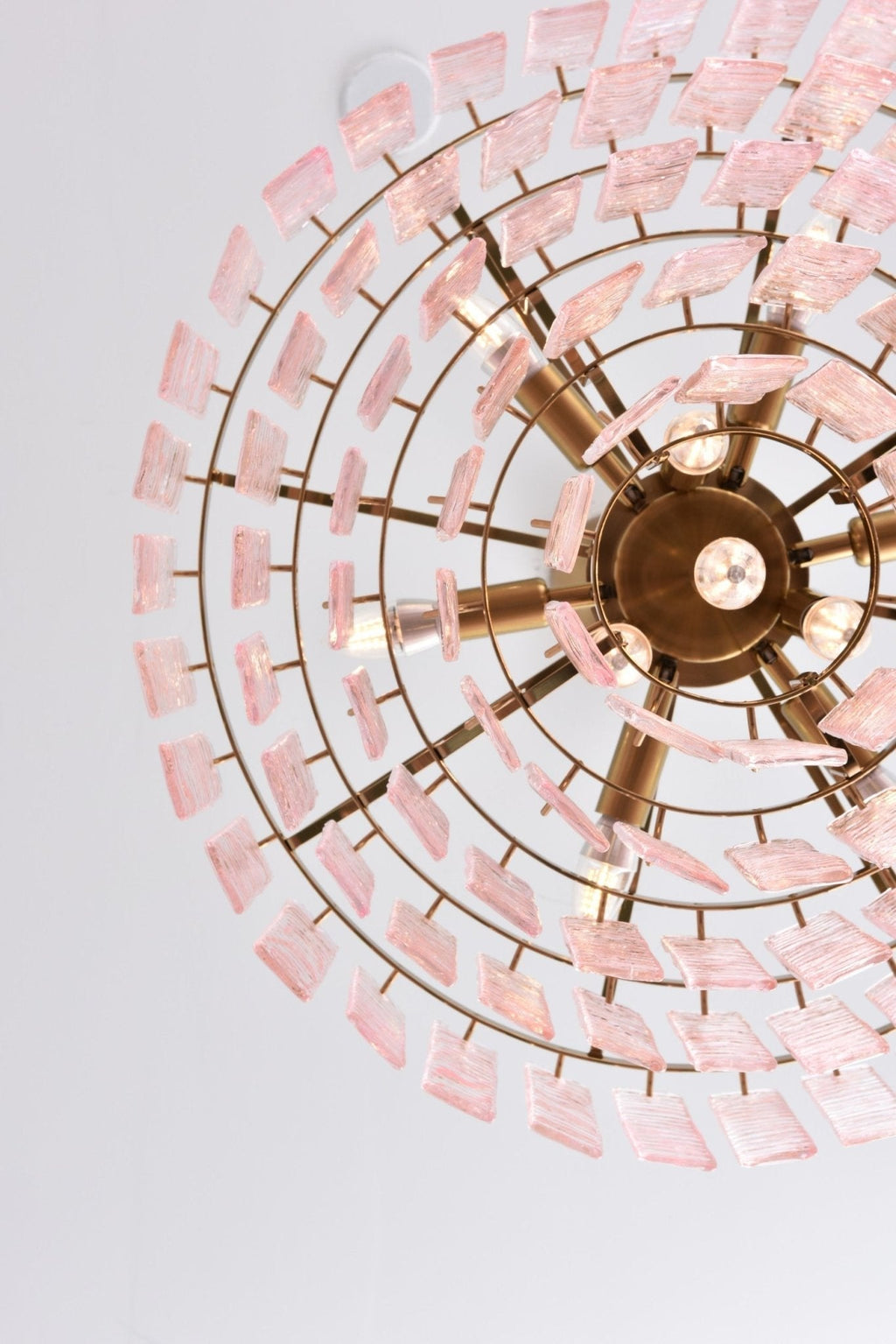 Opalora Pink Murano Glass Chandelier