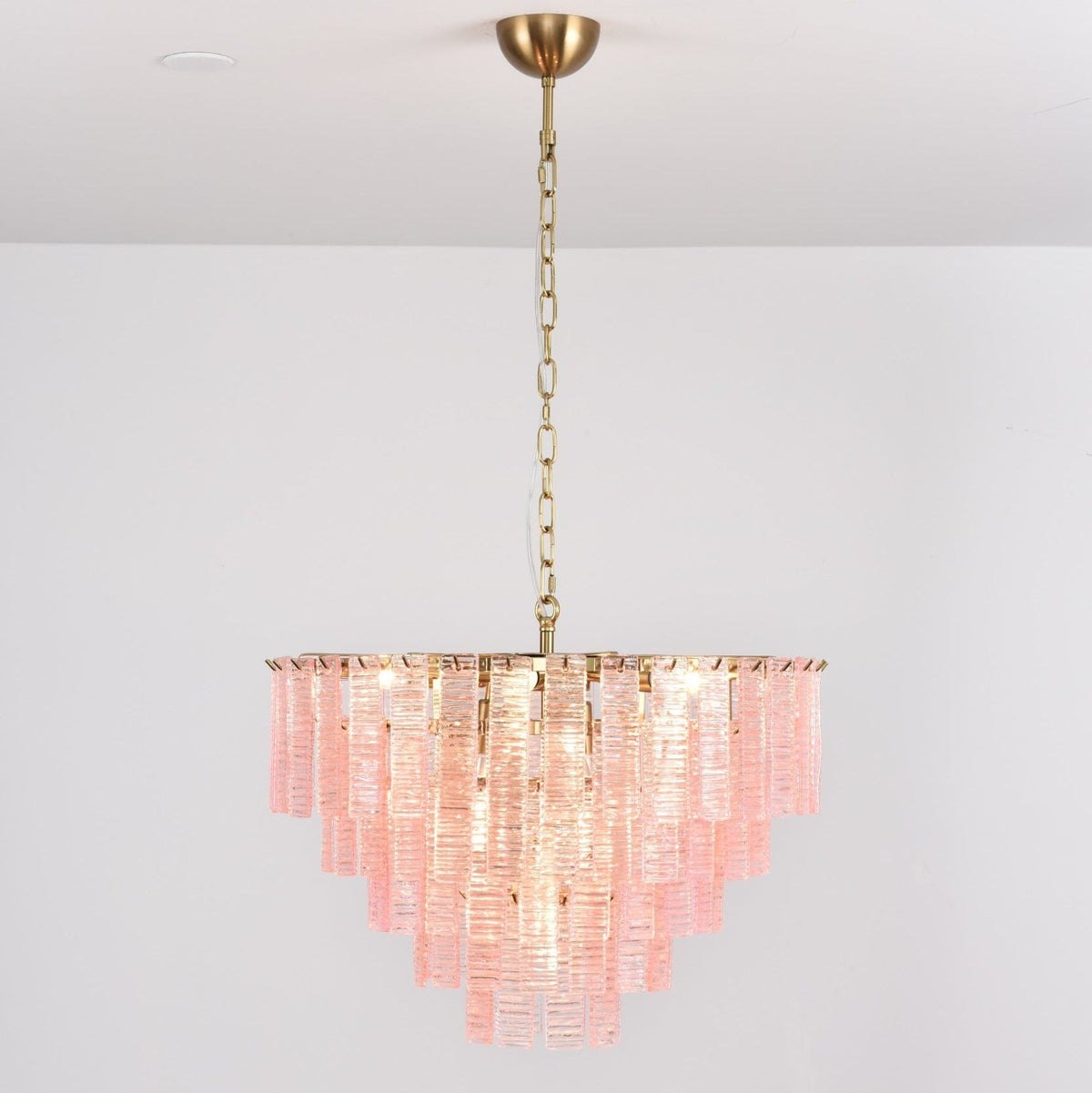 Opalora Pink Murano Glass Chandelier