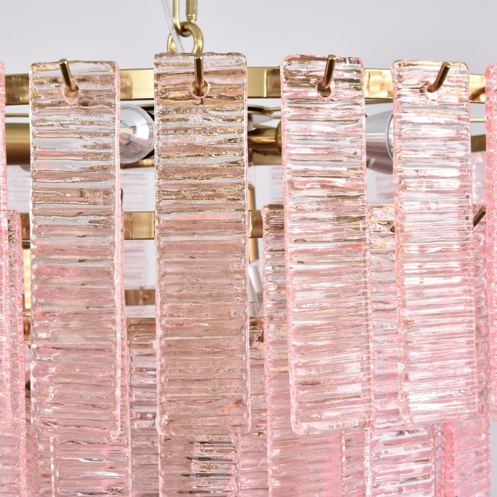 Opalora Pink Murano Glass Chandelier
