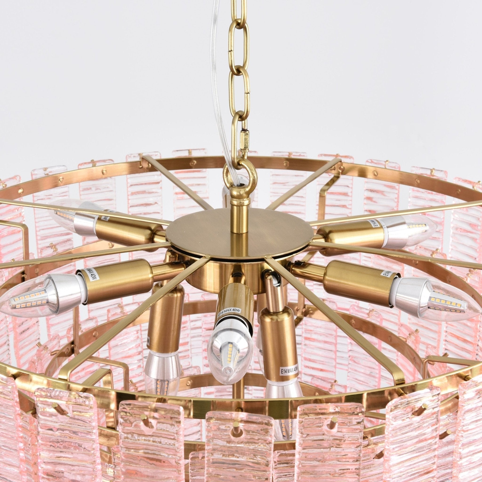 Opalora Pink Murano Glass Chandelier