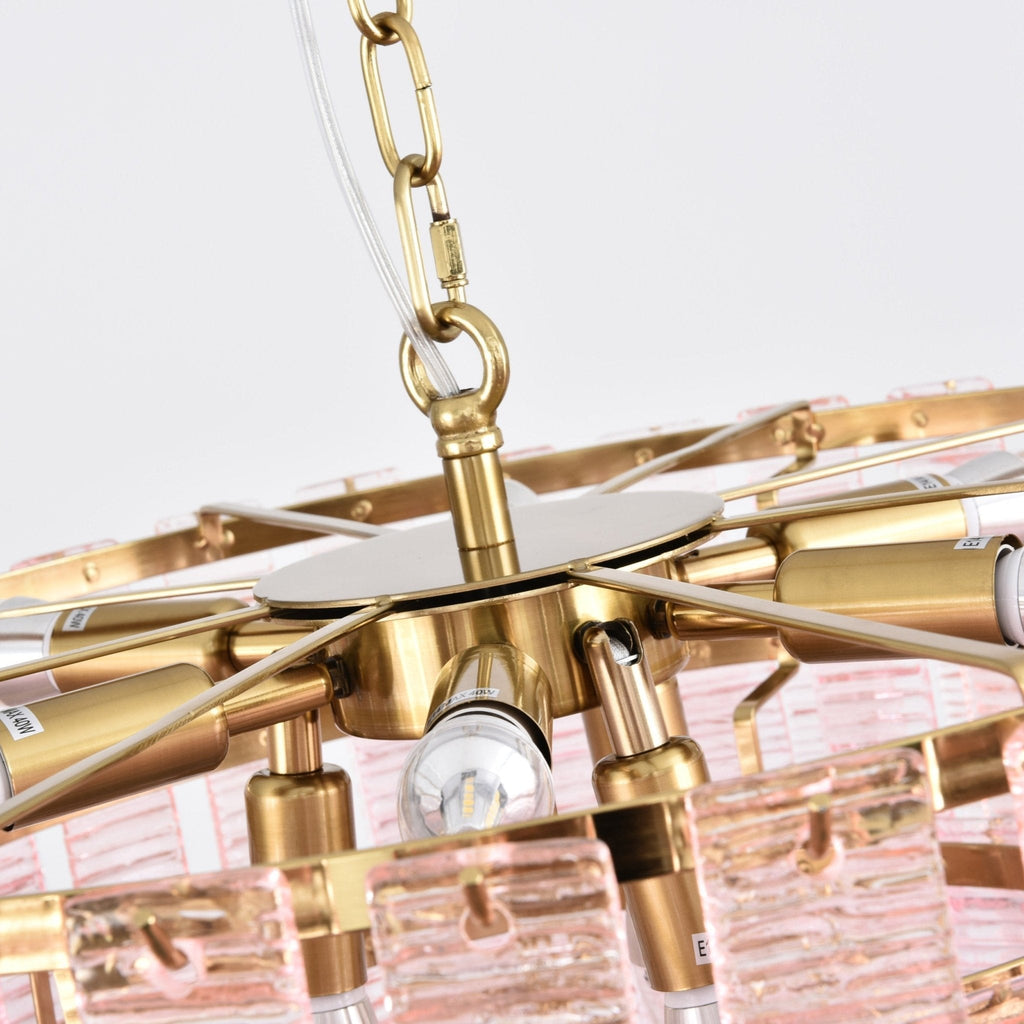 Opalora Pink Murano Glass Chandelier