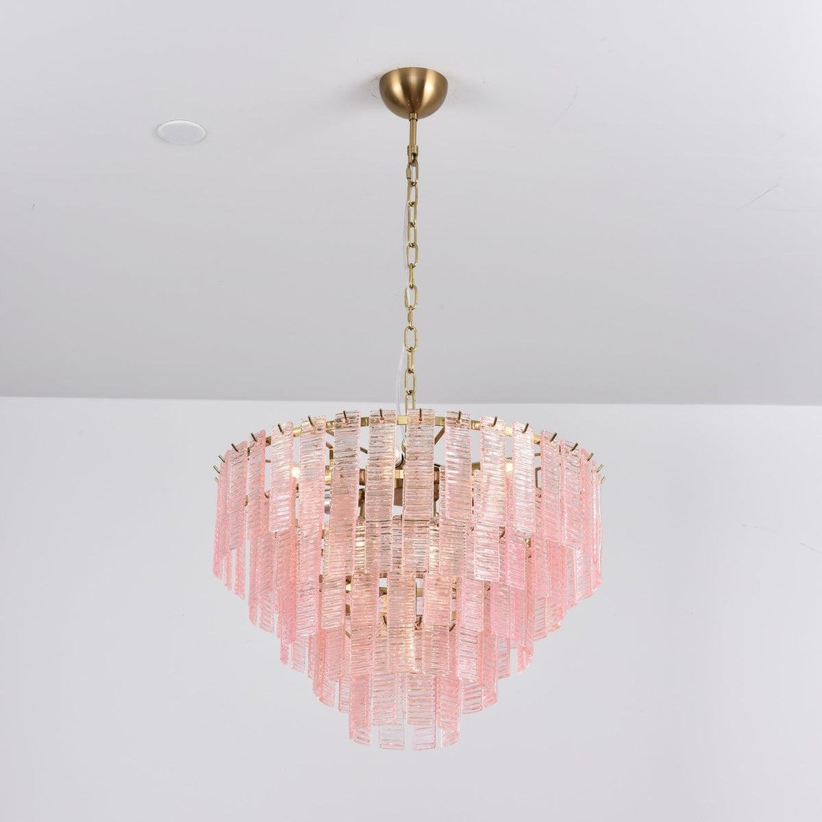 Opalora Pink Murano Glass Chandelier