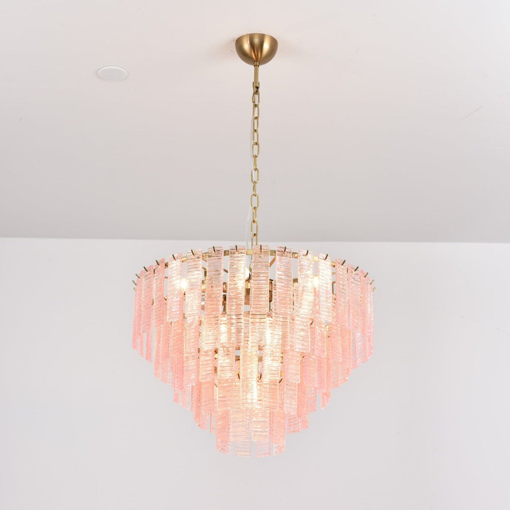 Opalora Pink Murano Glass Chandelier