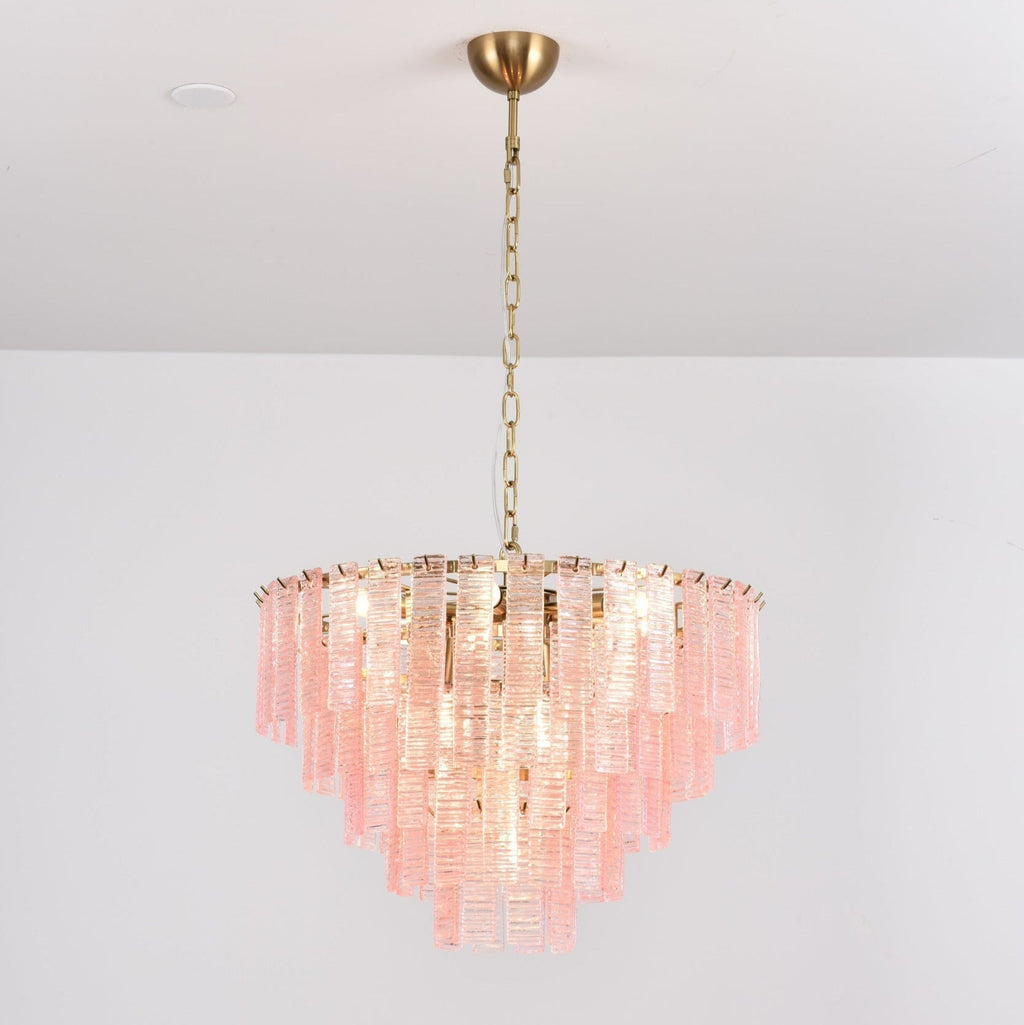 Opalora Pink Murano Glass Chandelier