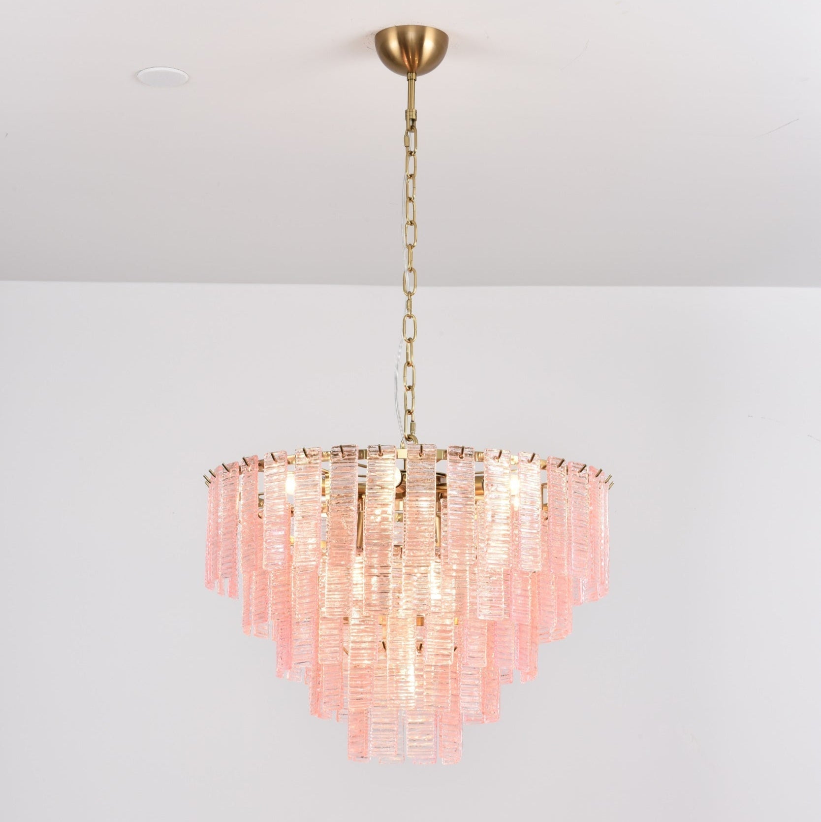 Opalora Pink Murano Glass Chandelier