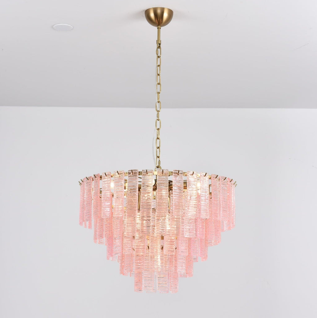 Opalora Pink Murano Glass Chandelier