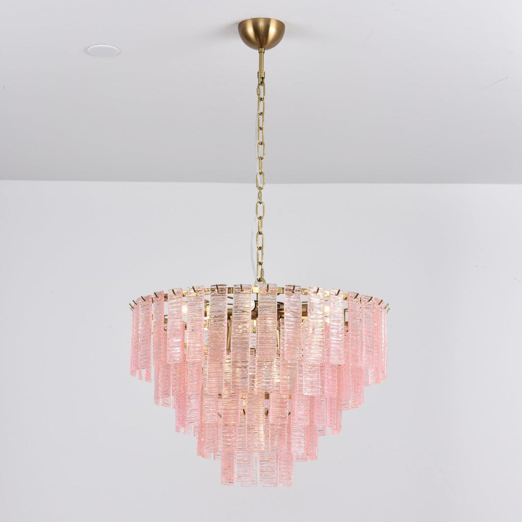 Opalora Pink Murano Glass Chandelier
