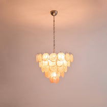 Orange Murano Glass Disc Chandelier
