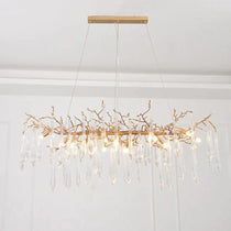 Postmodern Crystal Creative Linear Branch Chandelier