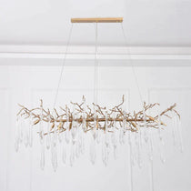 Postmodern Crystal Creative Linear Branch Chandelier