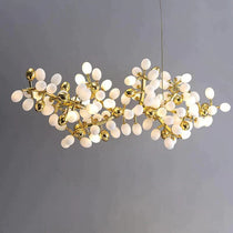 Post Modern Linear Grape Branch Chandelier
