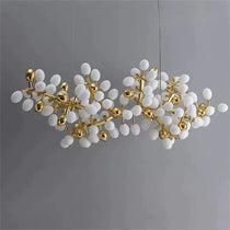Post Modern Linear Grape Branch Chandelier
