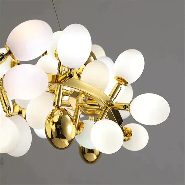 Post Modern Linear Grape Branch Chandelier