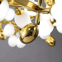 Post Modern Linear Grape Branch Chandelier