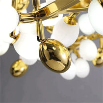 Post Modern Round Grape Branch Chandelier