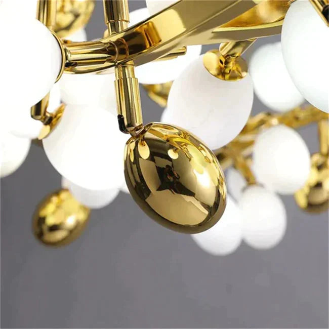 Post Modern Round Grape Branch Chandelier