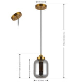 Soreth Smoke Glass Pendant - CasaraHouse