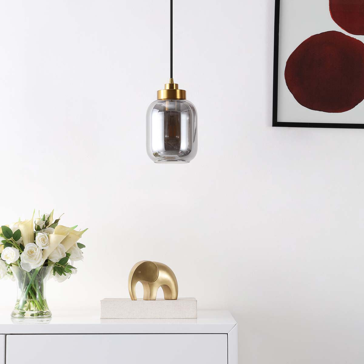 Soreth Smoke Glass Pendant - CasaraHouse