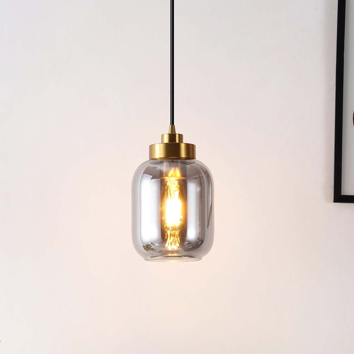 Soreth Smoke Glass Pendant - CasaraHouse