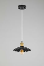 Olyra Modern Brass Frame Pendant 10" - CasaraHouse