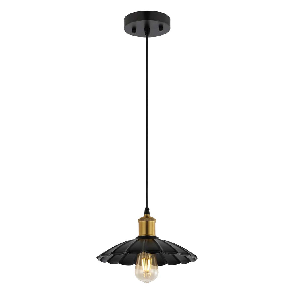 Olyra Modern Brass Frame Pendant 10" - CasaraHouse