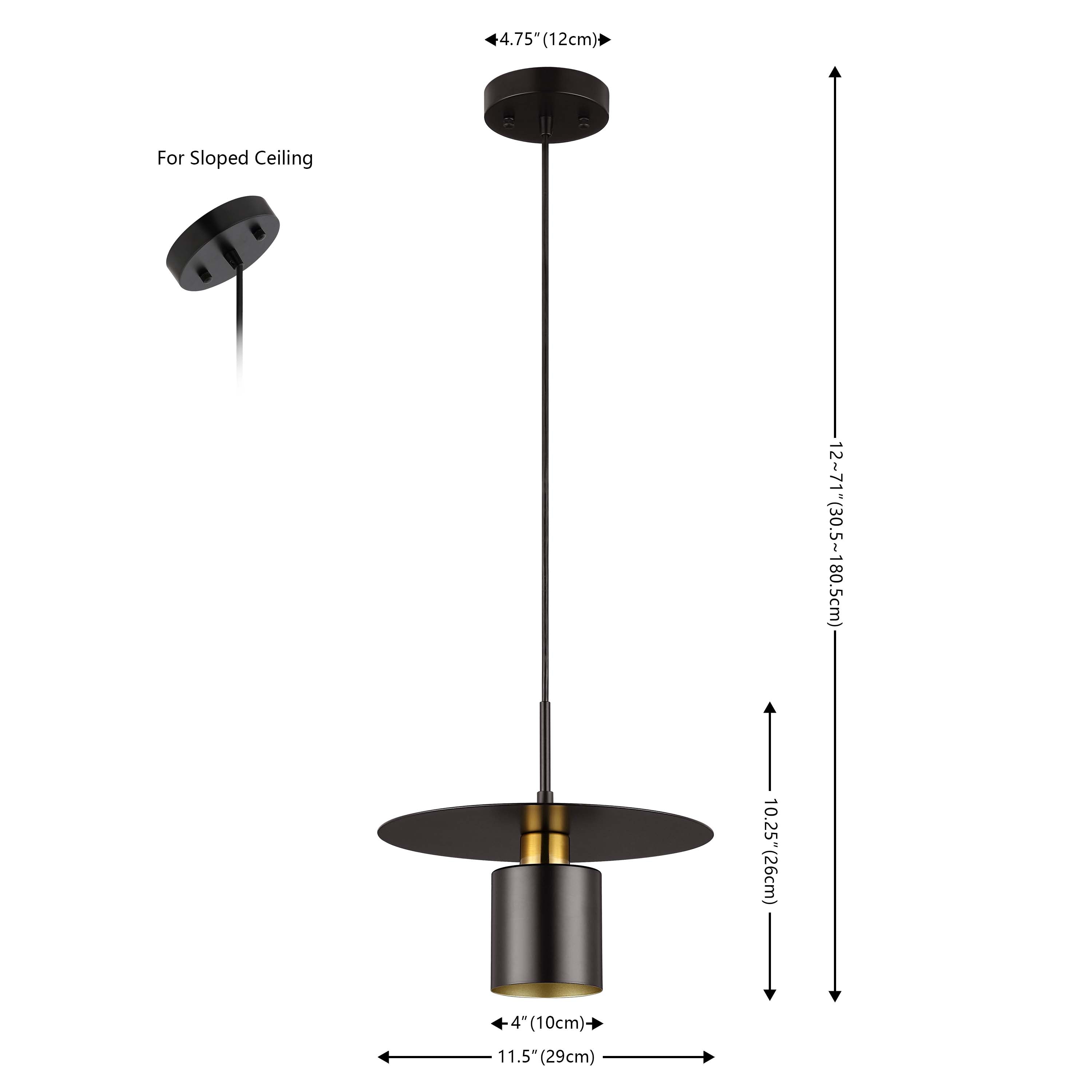 Marzen Slim Brass Accent Pendant - CasaraHouse