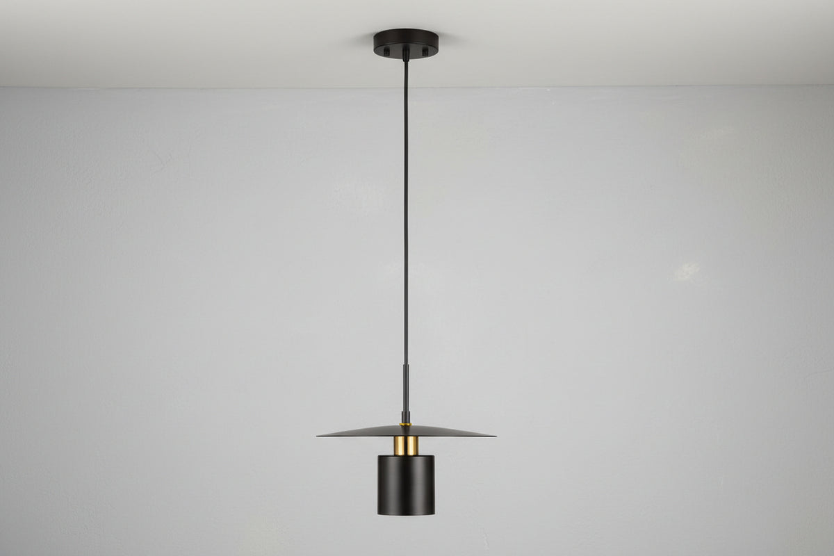 Marzen Slim Brass Accent Pendant - CasaraHouse Main image