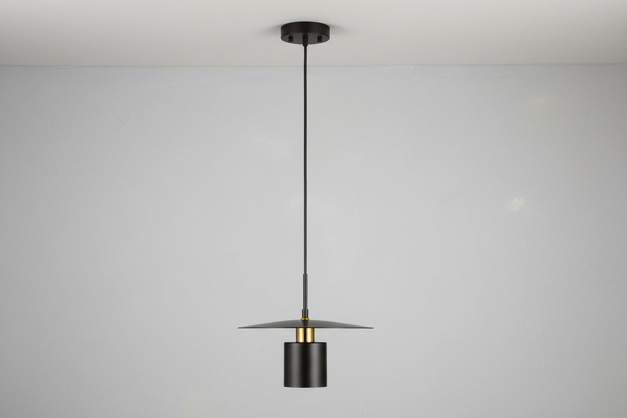 Marzen Slim Brass Accent Pendant - CasaraHouse