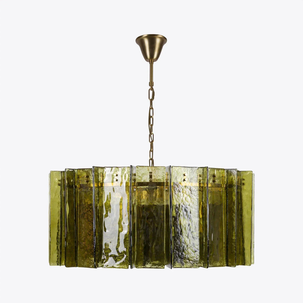 Berlin Chandelier Bottle Green 35" W 47" W