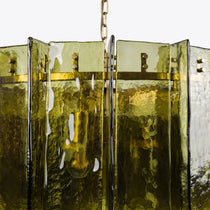 Berlin Chandelier Bottle Green 35" W 47" W