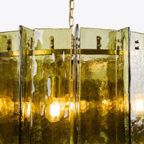 Berlin Chandelier Bottle Green 35" W 47" W