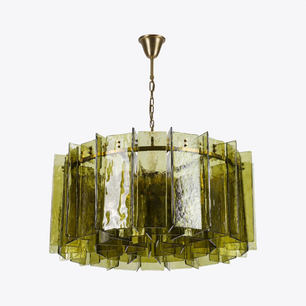 Berlin Chandelier Bottle Green 35" W 47" W