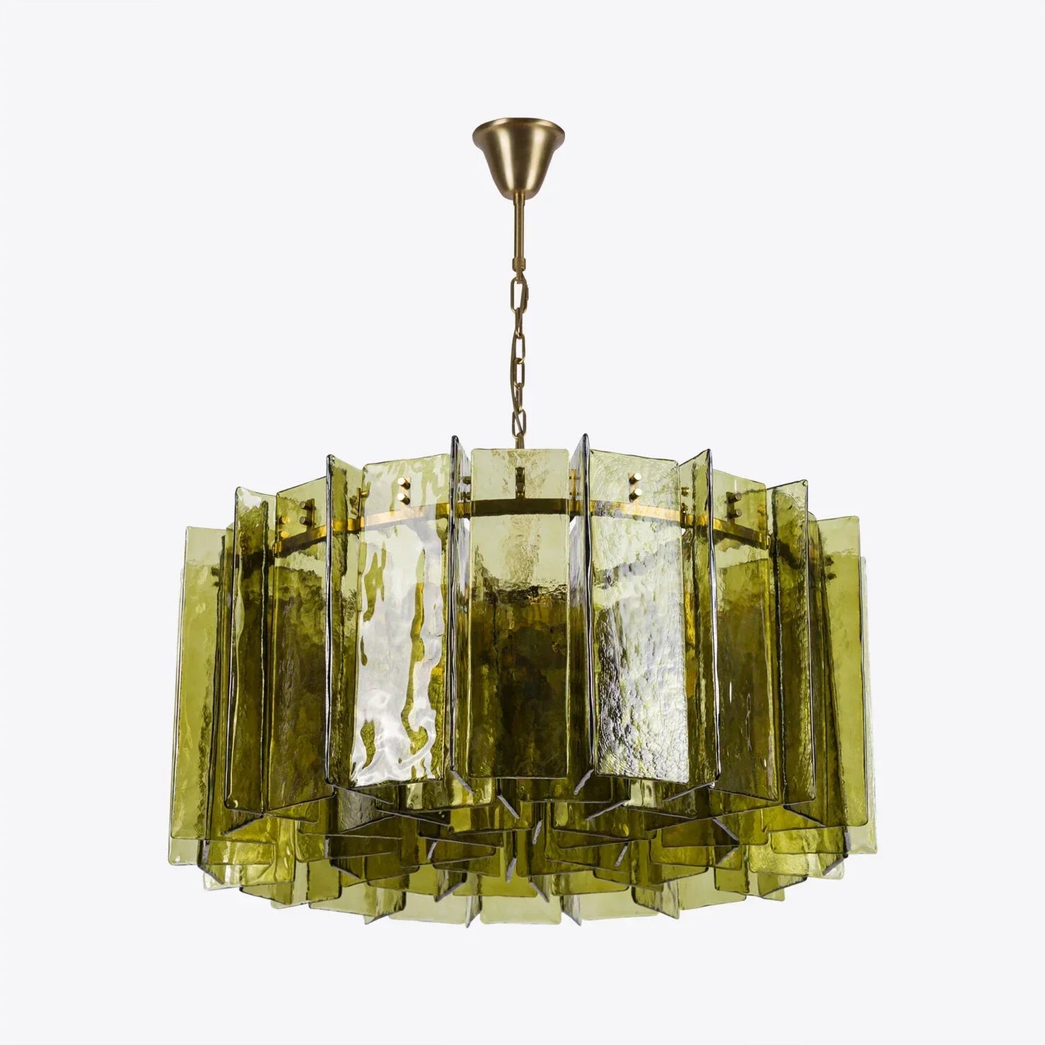 Berlin Chandelier Bottle Green 35" W 47" W